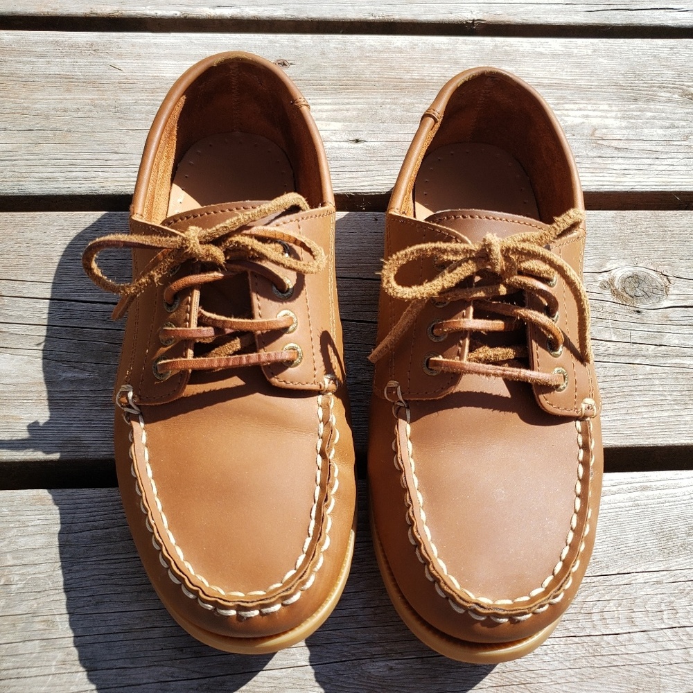 Bass Leather Slip on Boat shoes